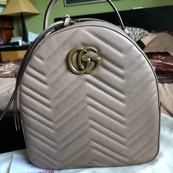 gucci marmont leather backpack